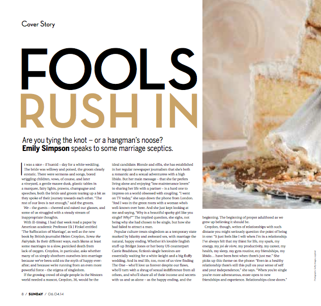 Sunday Mag: Fools rush in