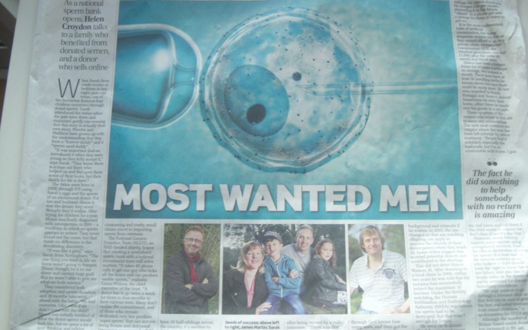 Telegraph: Most Wanted Men – Britain’s sperm donor crisis