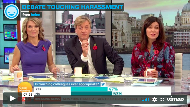 ITV: Physical contact in the workplace – have sexual harassment rules gone too far?